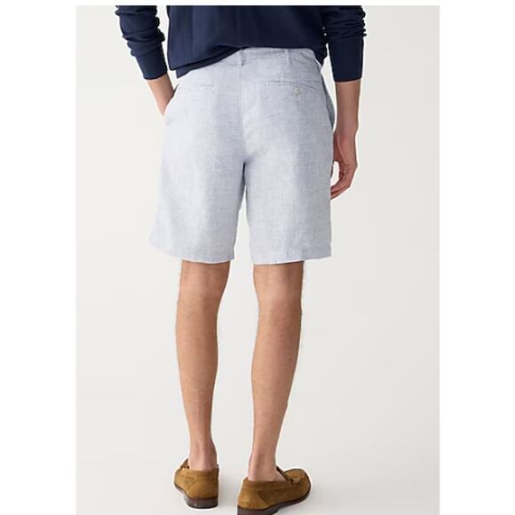 J.Crew 9" Linen Short Navy/White Bermuda Short Men Sz 36 - Picture 4 of 8